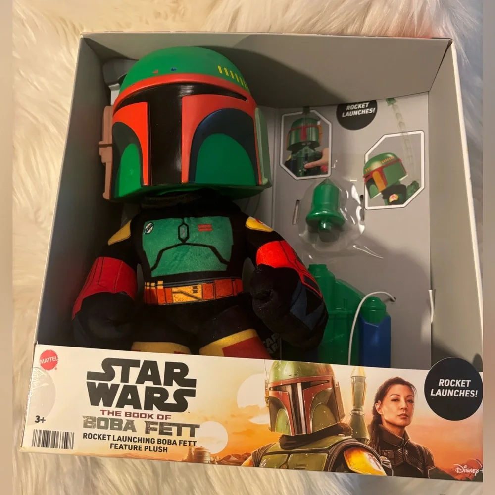 🆕 Star Wars Rocket Launching Boba Fett Feature Plush